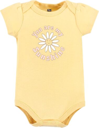 Hudson Baby unisex-baby Unisex Baby Cotton Bodysuit and Pant Set, Peace Love Flowers, 0-3 Months in Kuwait