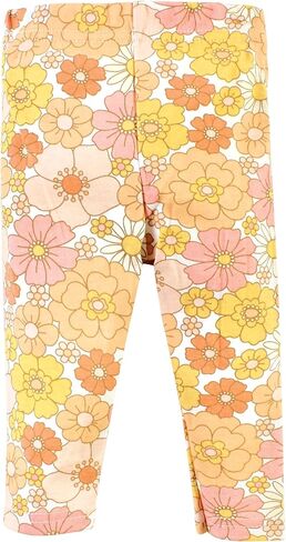 Hudson Baby unisex-baby Unisex Baby Cotton Bodysuit and Pant Set, Peace Love Flowers, 0-3 Months in Kuwait
