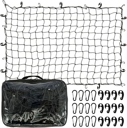Cargo Net for Pickup Truck Bed, 4' x 6' Stretches to 8' x 12' Cargo Net Heavy Duty Latex Bungee Cargo Net Mesh Compatible with Ford, Dodge Ram, Chevy, Toyota in Saudi Arabia