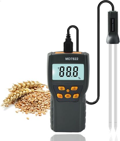 كاشف الرطوبة، جهاز اختبار الرطوبة الرقمي الاحترافي MD-7822، جهاز قياس رطوبة الحبوب، محلل محتوى الماء المحمول لحبوب الشاي والذرة والنخالة وفول الصويا in Saudi Arabia