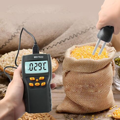 كاشف الرطوبة، جهاز اختبار الرطوبة الرقمي الاحترافي MD-7822، جهاز قياس رطوبة الحبوب، محلل محتوى الماء المحمول لحبوب الشاي والذرة والنخالة وفول الصويا in Saudi Arabia