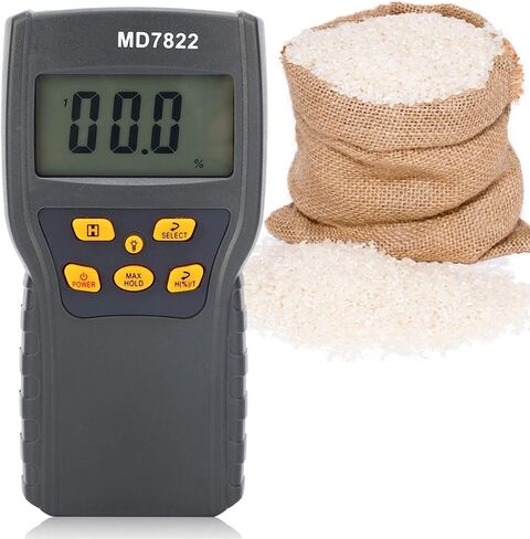 كاشف الرطوبة، جهاز اختبار الرطوبة الرقمي الاحترافي MD-7822، جهاز قياس رطوبة الحبوب، محلل محتوى الماء المحمول لحبوب الشاي والذرة والنخالة وفول الصويا in Saudi Arabia