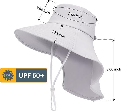 Sun Hats for Women UV Protection Fishing Hiking Hat with Neck Flap Wide Birm Boonie Hat Women&Men in Saudi Arabia