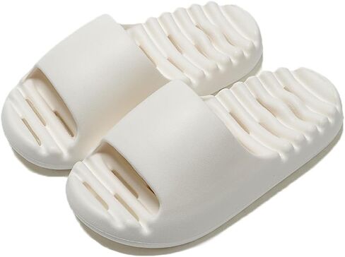 Shower Cloud Slippers for Women and Men Banthroom Drain Hole Slides Non-slip Quick Dry Thick Sole Comfy House Sandals in Saudi Arabia