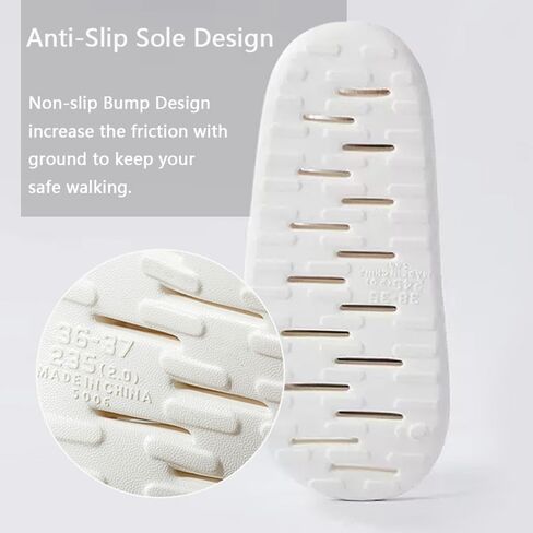 Shower Cloud Slippers for Women and Men Banthroom Drain Hole Slides Non-slip Quick Dry Thick Sole Comfy House Sandals in Saudi Arabia
