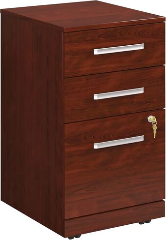 OfficeWorks by Sauder Affirm 3 Drawer Mobile File, L: 15.55" x W: 19.45" x H: 28.43", Classic Cherry in Saudi Arabia