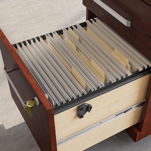 OfficeWorks by Sauder Affirm 3 Drawer Mobile File, L: 15.55" x W: 19.45" x H: 28.43", Classic Cherry in Saudi Arabia