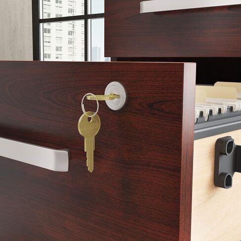 OfficeWorks by Sauder Affirm 3 Drawer Mobile File, L: 15.55" x W: 19.45" x H: 28.43", Classic Cherry in Saudi Arabia