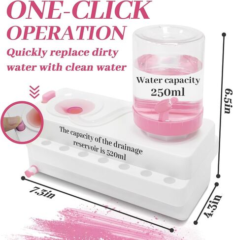 Paint Brush Cleaner, Upgrade Paint Brush Rinser Cup with Drain and Brush Holder, Water Circulation Paintbrush Cleaner Tool for Acrylic, Watercolor, Water-Based Art Supplies Brush Cleaner Set, Green in Saudi Arabia