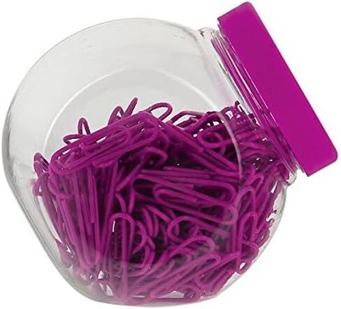 27 mm 200 Coloured Plastic Coated Metal Paper Clip in Candy Box, Blue in Kuwait