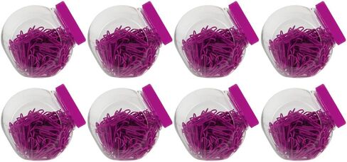 27 mm 200 Coloured Plastic Coated Metal Paper Clip in Candy Box, Blue in Kuwait