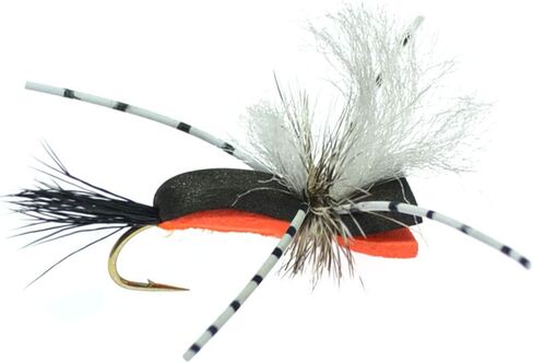 The Fly Fishing Place Hippie Stomper Sampler 4 Colors Foam Body Trout Bass Dry Fly Fishing Flies - Set of 8 Hopper Flies Hook Size 10 in Saudi Arabia