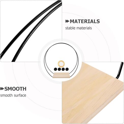 قطعة مركزية للطاولة على شكل حلقة إكليل زهور معدنية من BESPORTBLE مع حامل خشبي إكليل زهور على شكل طوق مكرمية DIY لحفلات الزفاف وعيد الحب وديكور الحائط قطعة واحدة in Kuwait