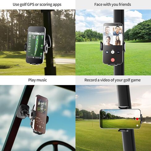 حامل هاتف مغناطيسي لعربة الجولف - حامل هاتف خلوي قابل للتعديل 360 درجة، حامل مغناطيسي للهاتف متوافق مع EZGO/Club Car/Yamaha، مناسب للصالة الرياضية والفيديوهات والخزانة المتوافقة مع جميع الهواتف الذكية in Kuwait