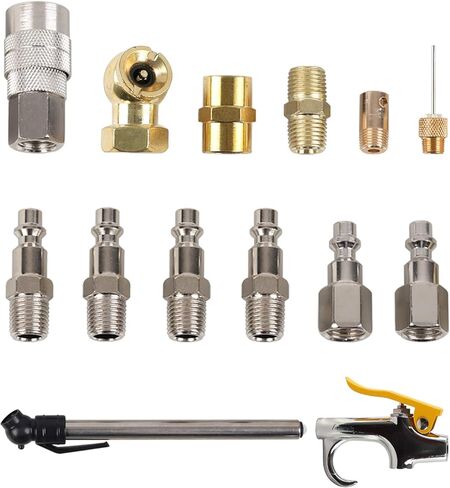 Air Compressor Accessories Kit 14 Accessory Piece, Hose Connector and Nozzles Set in Kuwait
