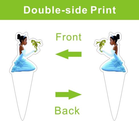 25Pcs Princess and the Frog Cake Decorations with 24pcs Cupcake Toppers, 1pcs Cake Topper for Princess Tiana Birthday Party Supplies in Saudi Arabia