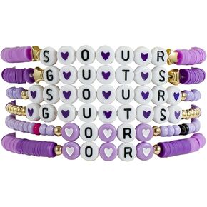 Olivia Great Rodrigo Bracelets Guts Tour Handmade Friendship Stretch Bracelets Music Merch Jewelry Gifts for Women Girls Fans in Kuwait