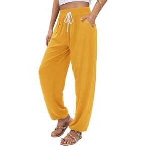 QIANXIZHAN Women's Joggers Pants, Sweatpants Lounge Yoga Boho Trousers with Pockets