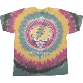 Liquid Blue Unisex-Adult Standard Grateful Dead Vintage Rasta SYF Tie Dye Ss Tee