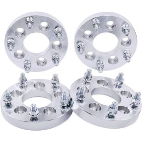 DCVAMOUS 4PC 5x4.75 إلى 5x5 محولات العجلات 1 بوصة مع ترصيع 12x1.5 متوافقة مع Chevy GMC 5 Lug 5x120.65 إلى 5x127 لـ 1982-2003 Camaro | كورفيت 1984-2019 | 1982-2004 S10 بليزر | جيمي سونوما