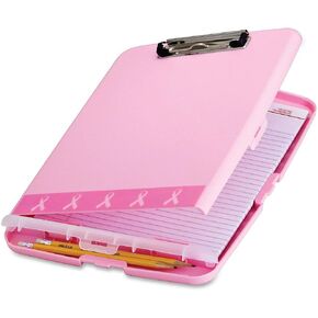 Officemate Breast Cancer Awareness BCA Slim Clipboard Storage Box