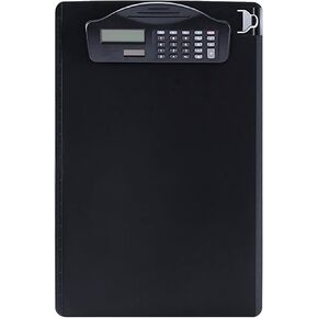 A4 Clipboard with Solar Calculator Multifunctional File Folder Clipboard Plastic Storage Clipboard Pen Clip Writing Pad Clipboard File Storage Document Paper Holder for Business Office in Kuwait