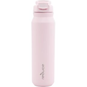 REDUCE 32 oz Hydrate Pro Stainless Steel Water Bottle, Leak-proof Lid and Integrated Carry Handle, Keeps drinks cold for up to 48 Hrs, Sand