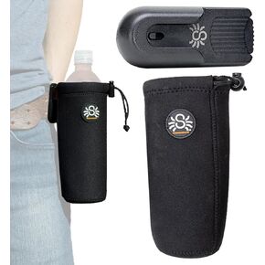 Spider Holster - SpiderMonkey Water Bottle Holder - Self Locking Belt Accessory Clip with Neoprene Drink Holster!