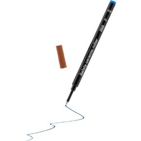 12 Pack - Safety Ceramic Replacement Rollerball Refill (Blue Fine Refill)