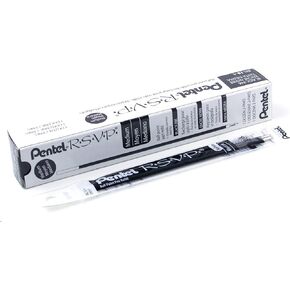 Pentel Refill Ink - For BK91 RSVP Ballpoint Pen, Medium Line, Black Ink, 12 Pack (BKL10-A)