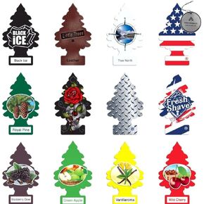 Little Trees Masculine Scent Pack of 12 Freshener - 12 Different Masculine Scents of Air Fresheners – Car, Trucks, RV, Home Air Freshener AHSR Products Bundle + AHSR Air Freshener