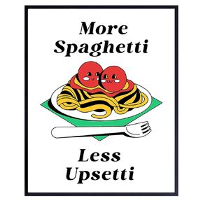 funny Sayings Dining room Decor - Cute Sayings Kitchen Wall Decor - Italian Kitchen Wall Art - Cafe Wall Decor - Restaurant Decorations, Home Decor - Yellowbird Art & Design small Kitchen Decor
