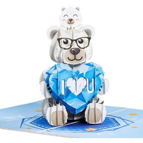 Paper Love Fathers Day Pop Up Card, #1 Dad Trophy, Gift for Dad, Husband, Son - 5" x 7" Cover - Includes Envelope and Note Tag