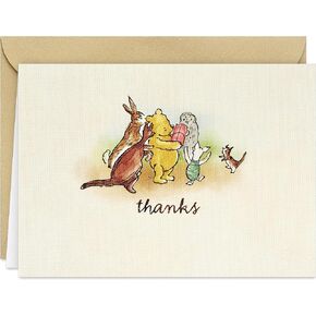 Hallmark Disney Winnie the Pooh Thank You Notes (20 Blank Cards with Envelopes) for Birthdays, Baby Showers, Friendsgiving