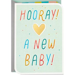 Hallmark Baby Shower Card for New Parents (Animals in the Woods) Welcome New Baby, Congratulations, Gender Reveal