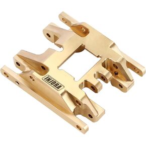 INJORA Black Coating Brass Skid Plate Transmission Mount for 1/18 RC Crawler TRX4M Upgrade, 53g