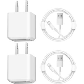 iPhone Charger [2-Pack] USB Wall Charger Block and 6FT USB Fast Charging Cable Compatible with iPhone 14/14 Pro/14 Pro Max/14 Plus/13/12/11/Mini/XS/Max/XR/X/8/7/SE
