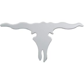 GG Grand General 90221 Chrome Small 'Long Horn Skull' Mud Flap Cut-Out