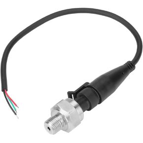 Pressure Transducer Stainless, pressure transducer 5 psi pressure transducer sensor 10 psi steel Pressure Sender Sensor G1/4" for Oil Tank, Gas Tank and Tank(0 10PSI)(0-80PSI)