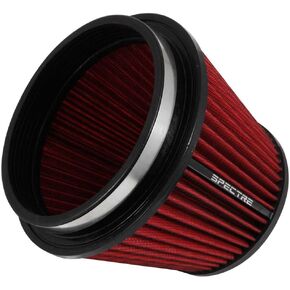 Spectre Universal Clamp-On Air Filter: High Performance, Washable Filter: Round Tapered; 6 in (152 mm) Flange ID; 6.219 in (158 mm) Height; 7.719 in (196 mm) Base; 5.219 in (133 mm) Top, SPE-HPR9886