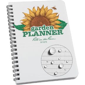 Rite in the Rain Weatherproof Garden Planner, 4.625" x 7", Side-Spiral, White (No. G73)