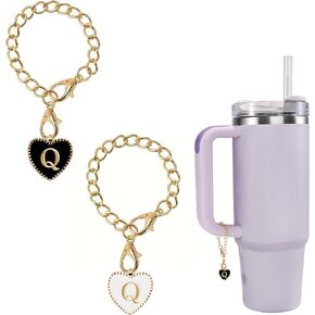 2Pcs Letter Charm Accessories for Stanley Cup, Handle Charm for Stanley Tumbler, Stanley Cup Accessories 40 Oz