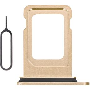 for iPhone 13 Pro Max Gold SIM Slot Adapter Single SIM Version for iPhone 13 Pro SIM Card Tray Replacement 13Promax Card Holder with SIM Ejector A2641 A2643 A2644 A2645 A2484