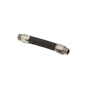 Husky CP12HW.75 3/4" Male NPTF by 9" Black Hardwall Whip Hose with Permanent Couplings