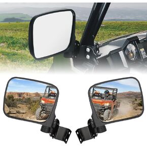 KEMIMOTO UTV Side Mirrors Compatible with Polaris Ranger 570 500 900 XP 2015 2016 2017 2018 2019 2020 2021 2022 2023, Ultra Wide Frame Mount Rear View Mirrors for Pro-fit Cab