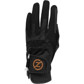 Zero Friction Men's Copper Flex Universal-Fit Golf Glove, Black, Left Hand