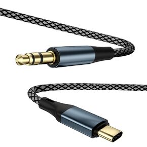 USB C to 3.5mm Audio Aux Jack Cable, Type C Adapter to 3.5mm Headphone Stereo Cord Car for IP 15 Pro Max/15 Pro/15 Plus /15 for iPd Pro Samsung S23 S22 S21 Ultra Pixel Oneplus-6.6FT