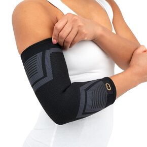 Copper Compression PowerKnit Elbow Sleeve - Seamless Elbow Brace for Men & Women - Pain Relief for Tendonitis, Tennis Elbow, Golfers, Weight Lifting - Fits Right or Left - 1 Sleeve - S/M