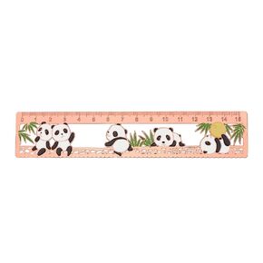 Metal Ruler Hollow Brass Rulers 6 Inch Panda Metal Bookmarks Straight Edge Ruler for Students Bullet Journal Ruler Art Drafting Tools (Rose Gold)