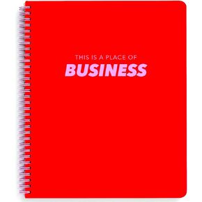 Graphique - Inhale Exhale - Large Green Spiral Notebook w/Pink Message, Fun Journal for Personal Thoughts, Writing Letters, and Taking Notes, 160 Ruled Pages, 9" x 11"